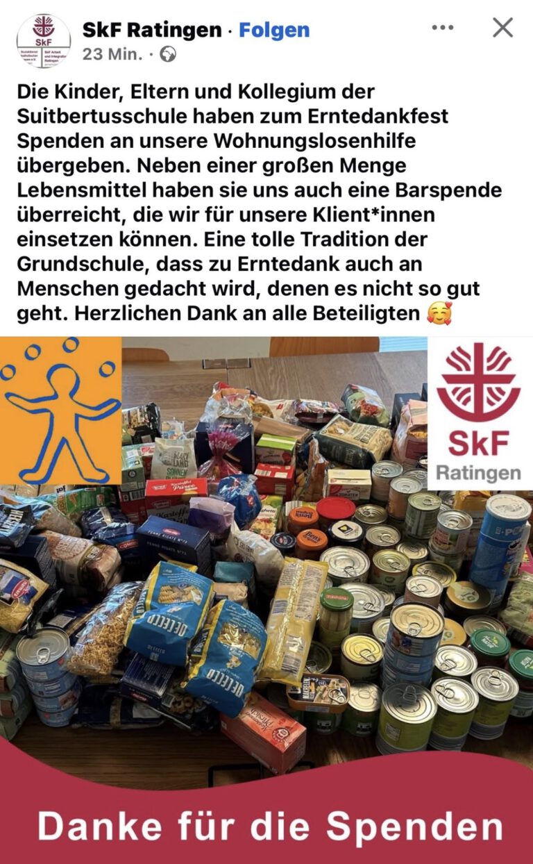 Spenden für die Ratinger Tafel